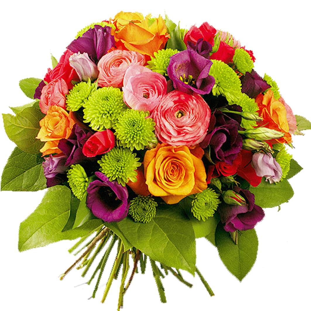 colorful bouquet flowers png image purepng transparent #34073