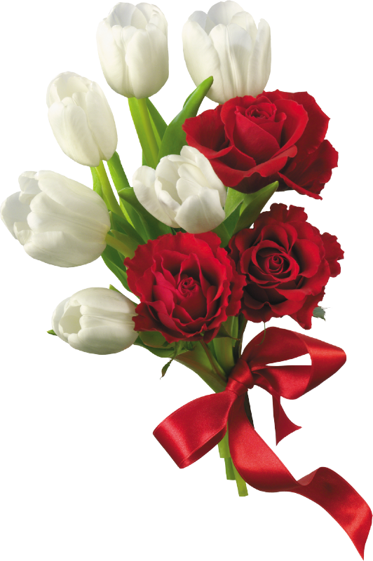 dream wedding flower bouquet red and white rose #34091