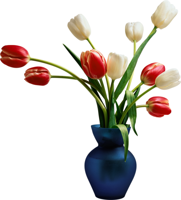 flower vase, blue vase with tulips gallery yopriceville high quality images and transparent png clipart #28636