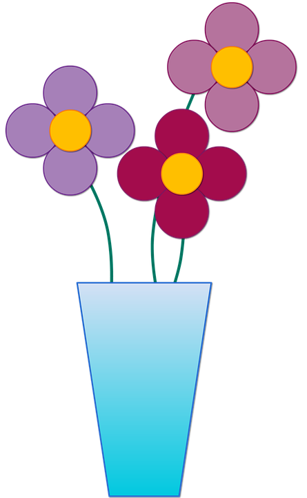 flower vase, illustration vase flowers arrangement flower image pixabay #28649