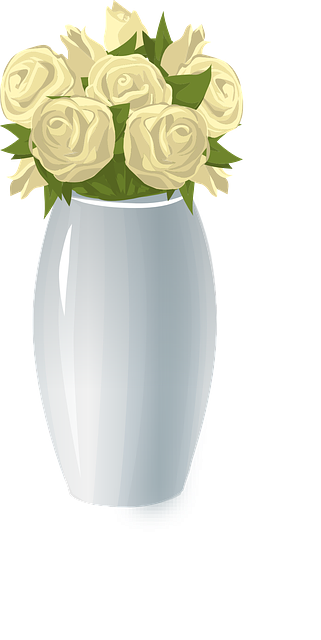 flower vase, vector graphic roses vase flowers floral bloom image pixabay #28635