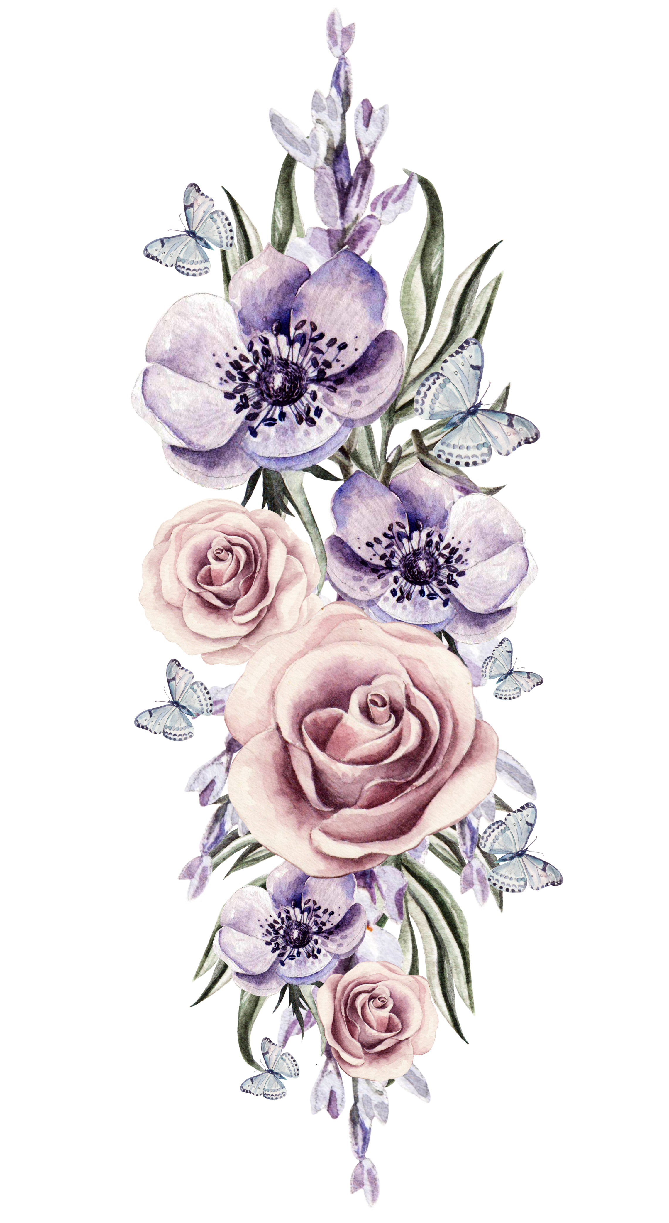 flower watercolor, watercolor flowers png vector psd and clipart with