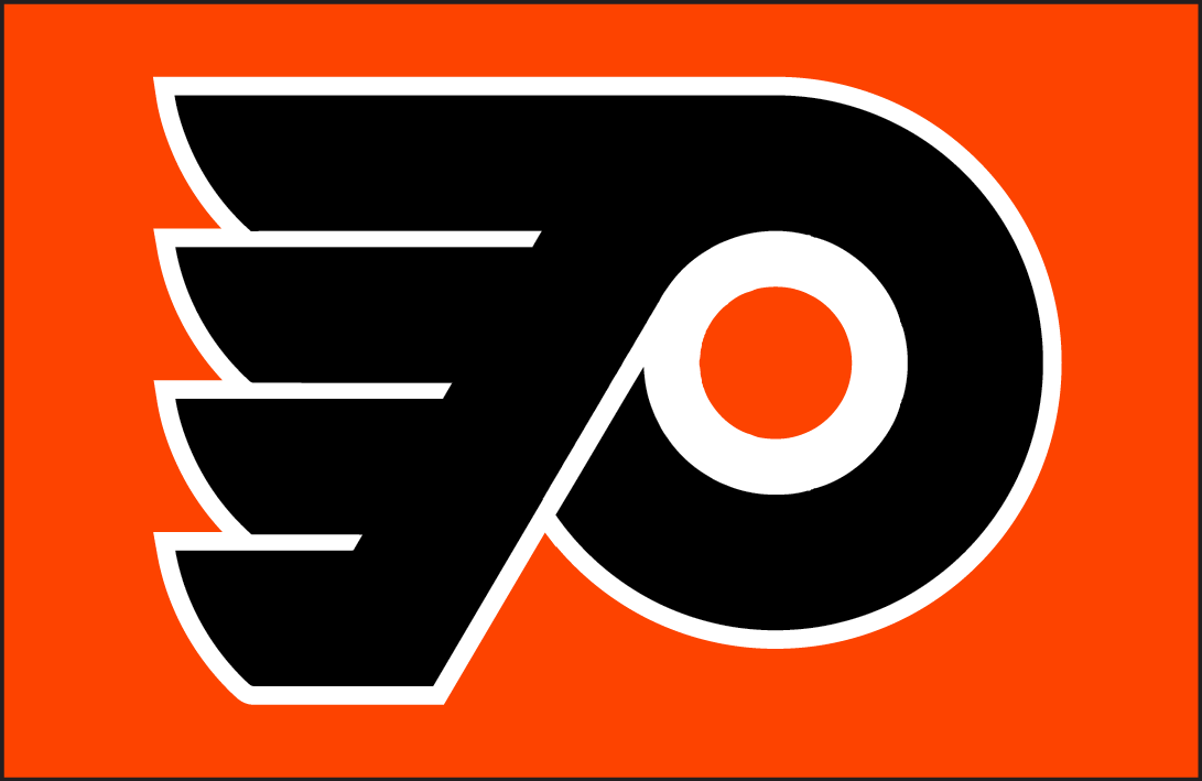 flyers emblem on orange background #1219