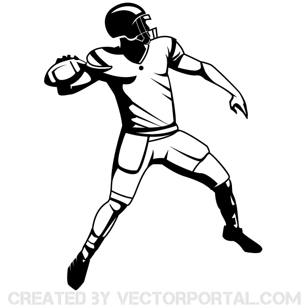 american football player vector graphics download #35005