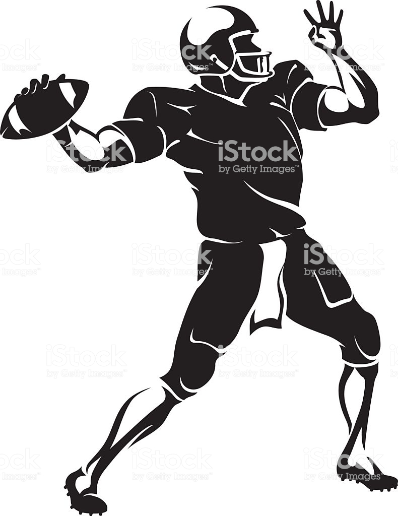 best football player illustrations royalty vector #35012