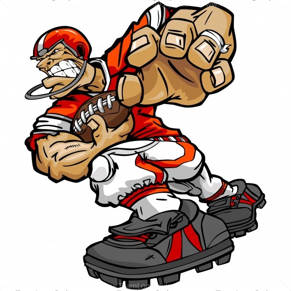 football player clip art vector clipart runningback #35021