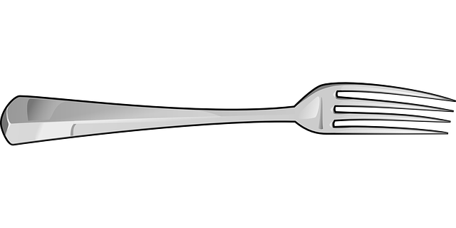 four-headed fork model clipart #24406