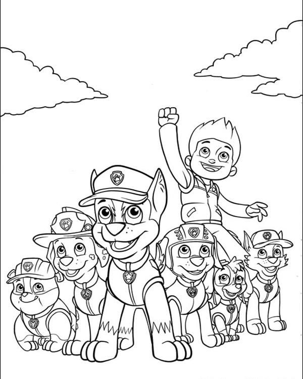 free coloring pages of paw patrol #2634