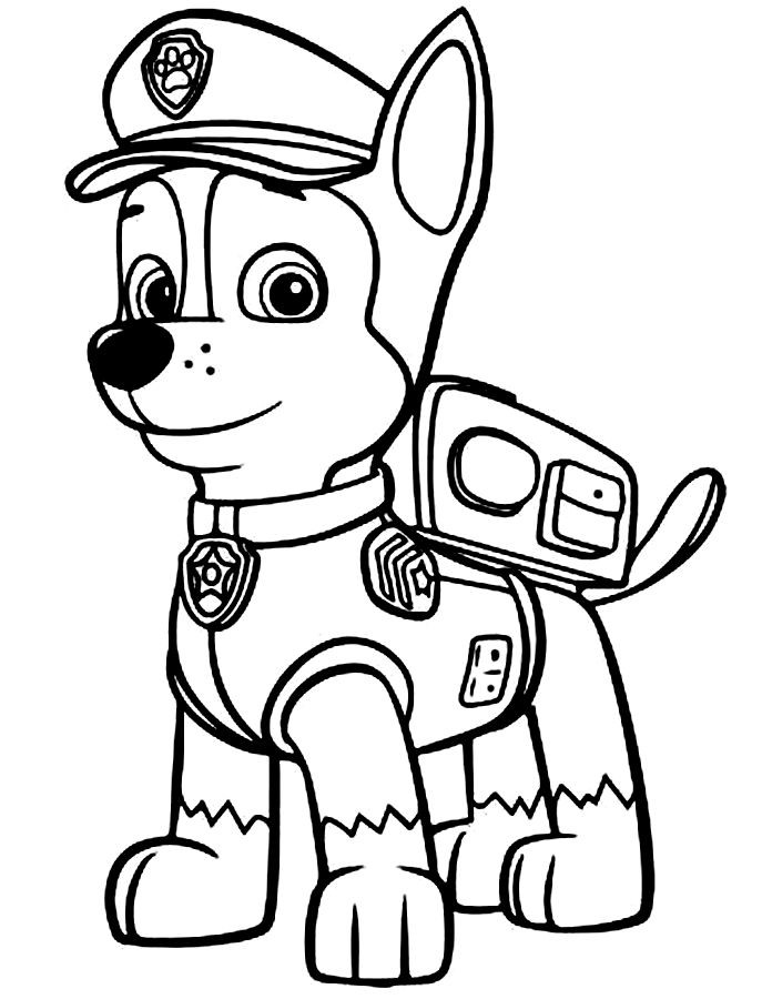 free coloring pages of paw patrol marshall #2621