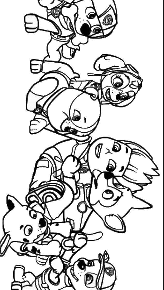 free coloring pages of paw patrol marshall #2623