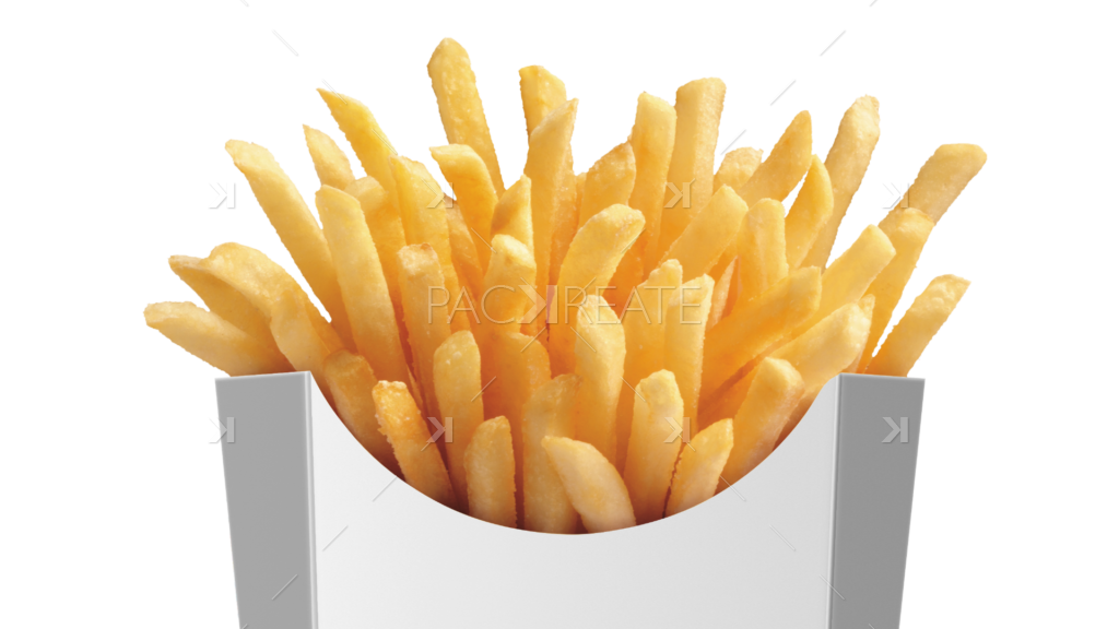 packreate large french fries packaging psd mockup #20390