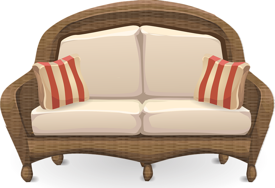 furniture, couch loveseat sofa vector graphic pixabay #21952