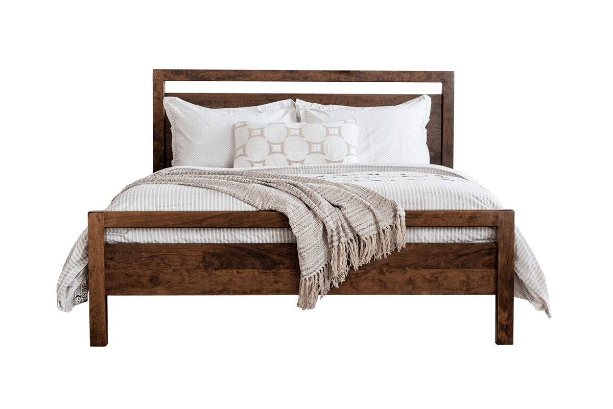 furniture, denton bed handmade mid century modern wood bed frame #21973
