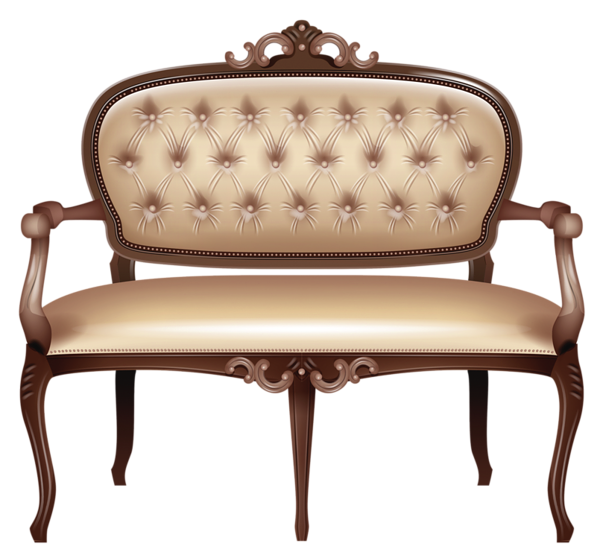 furniture, transparent victorian loveseat png clipart picture #21962