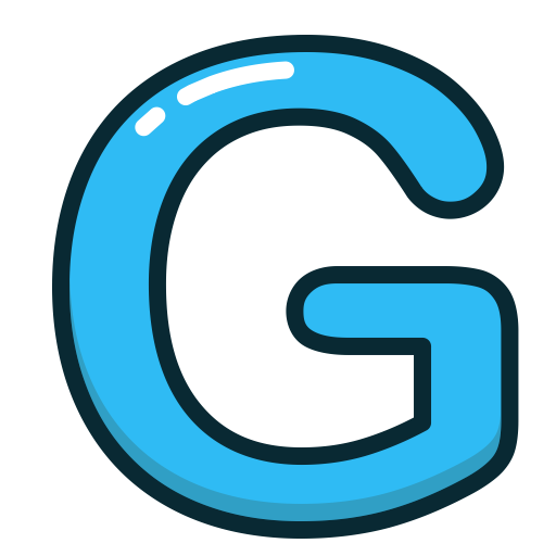 g letter blue letter alphabet letters icon #36525