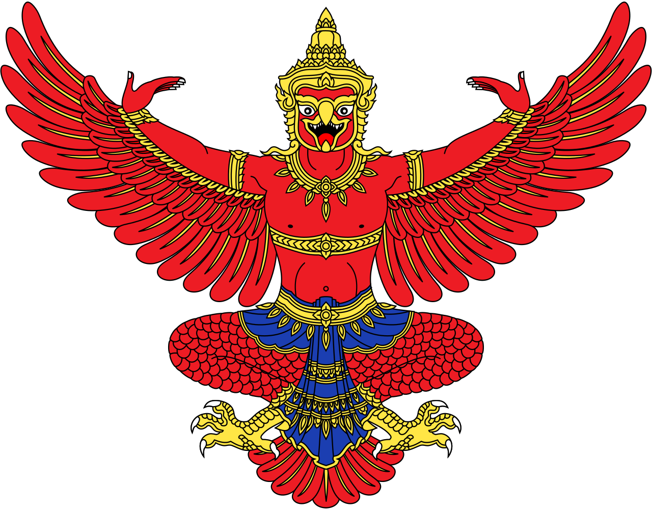 file garuda emblem thailand broad wings svg wikipedia #31177