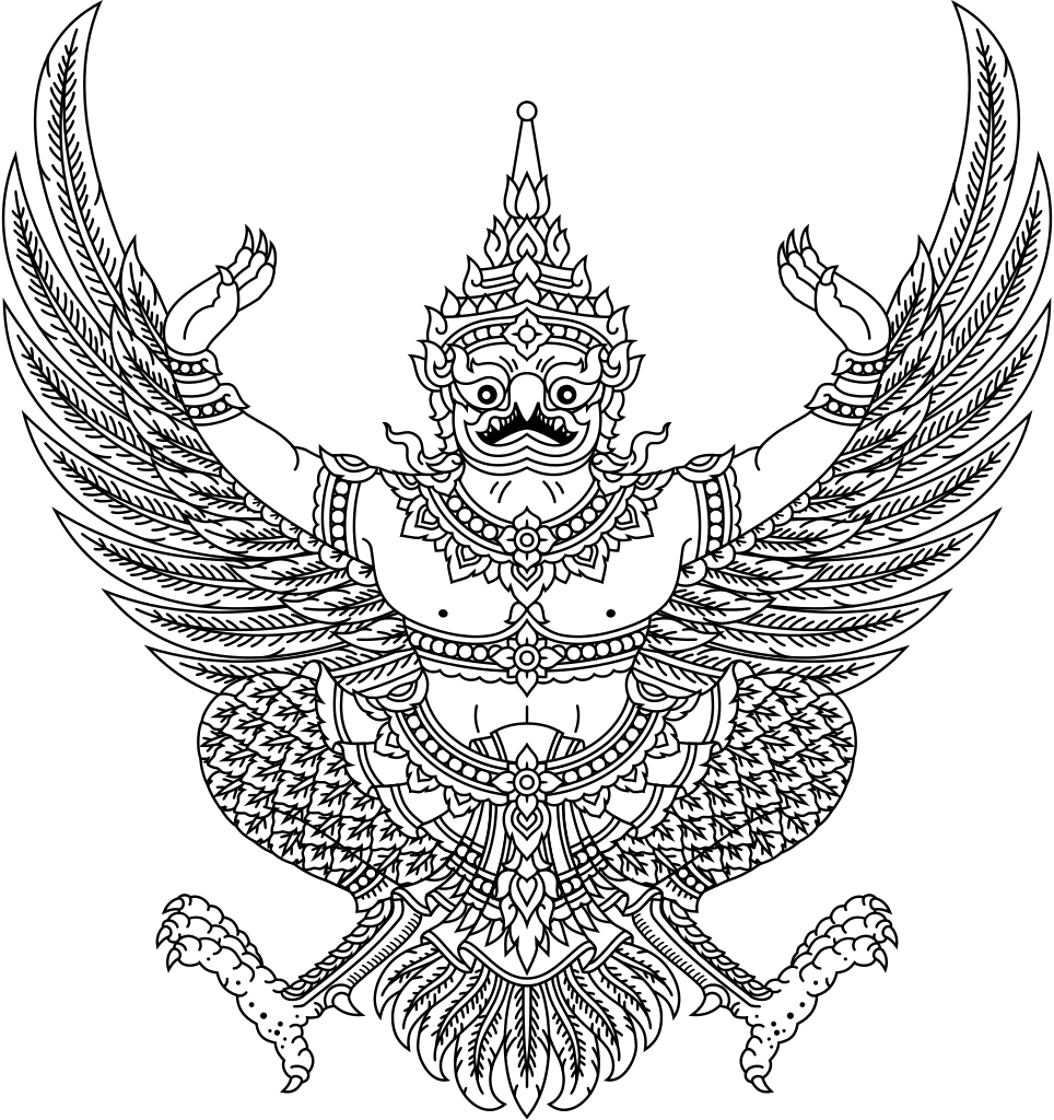 file garuda emblem thailand monochrome svg #31197