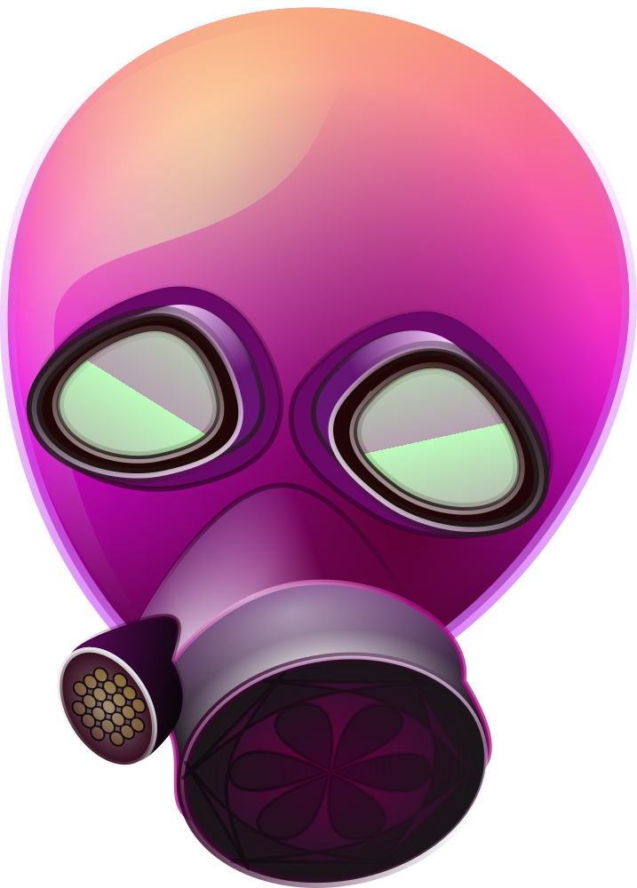 clip art pink gas mask #39170