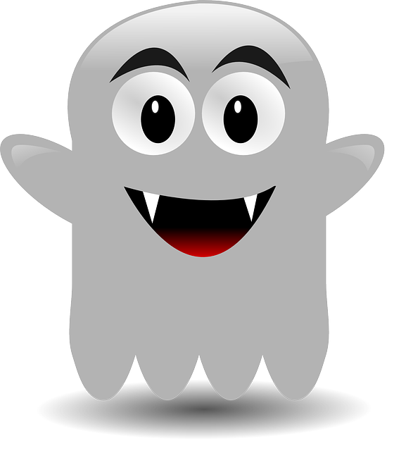 vector graphic ghost vampire cartoon friendly #17927