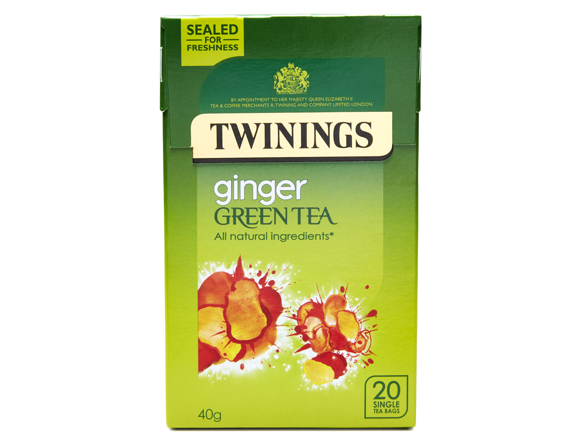 ginger tea, green tea ginger single tea bags green tea #27516