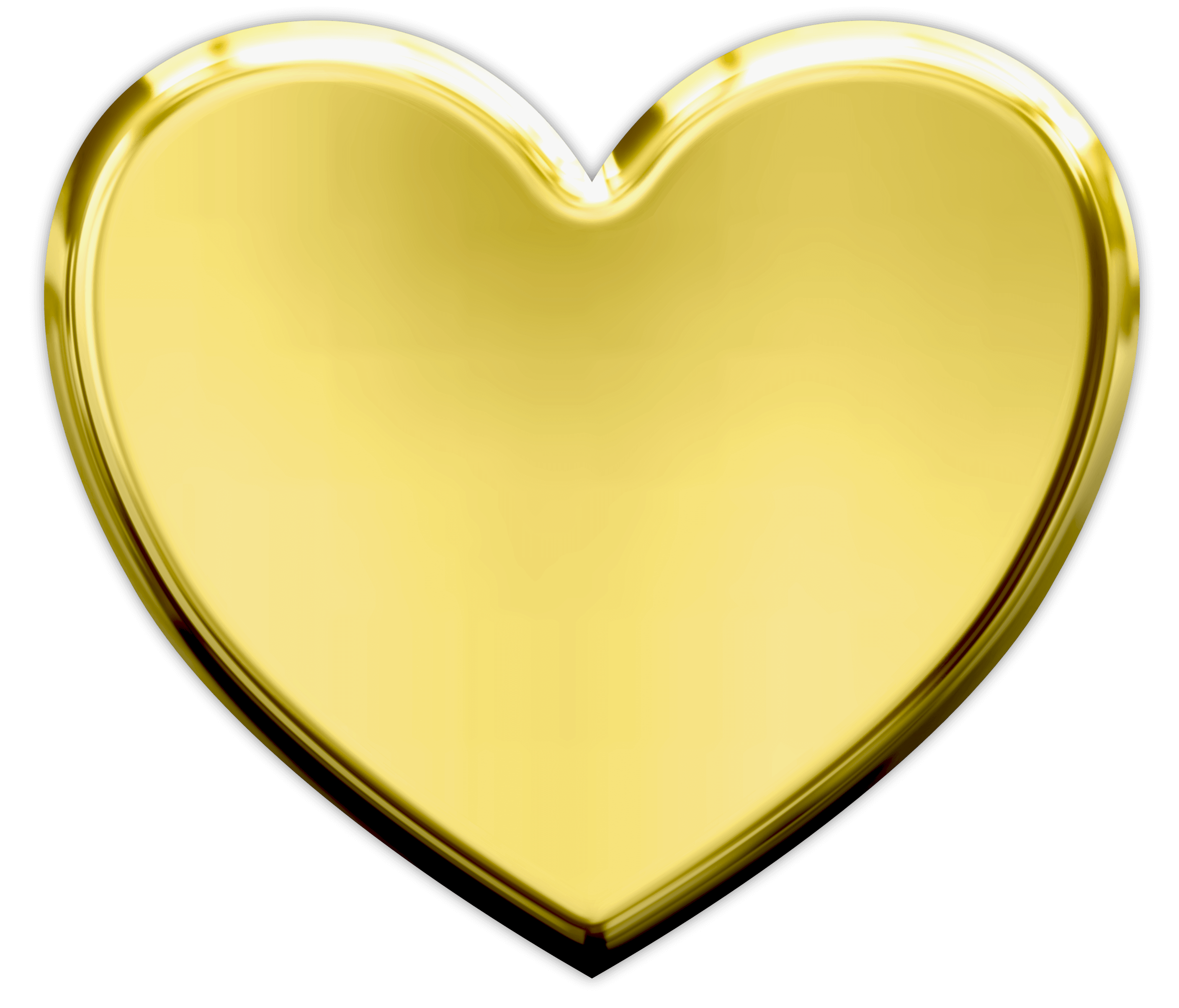 gold heart png transparent image #24136