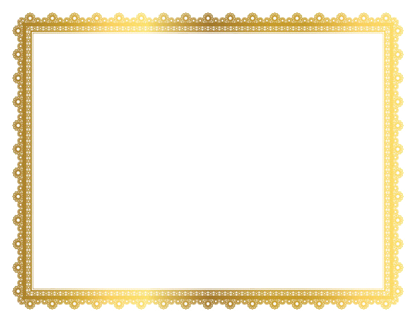 download gold border frame transparent picture png #25149