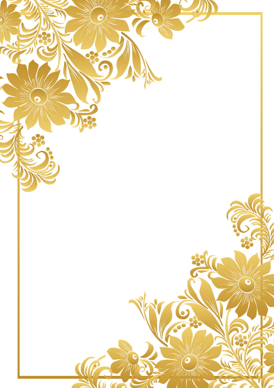 Golden Border PNG - Download For Photo, Pictures Frame