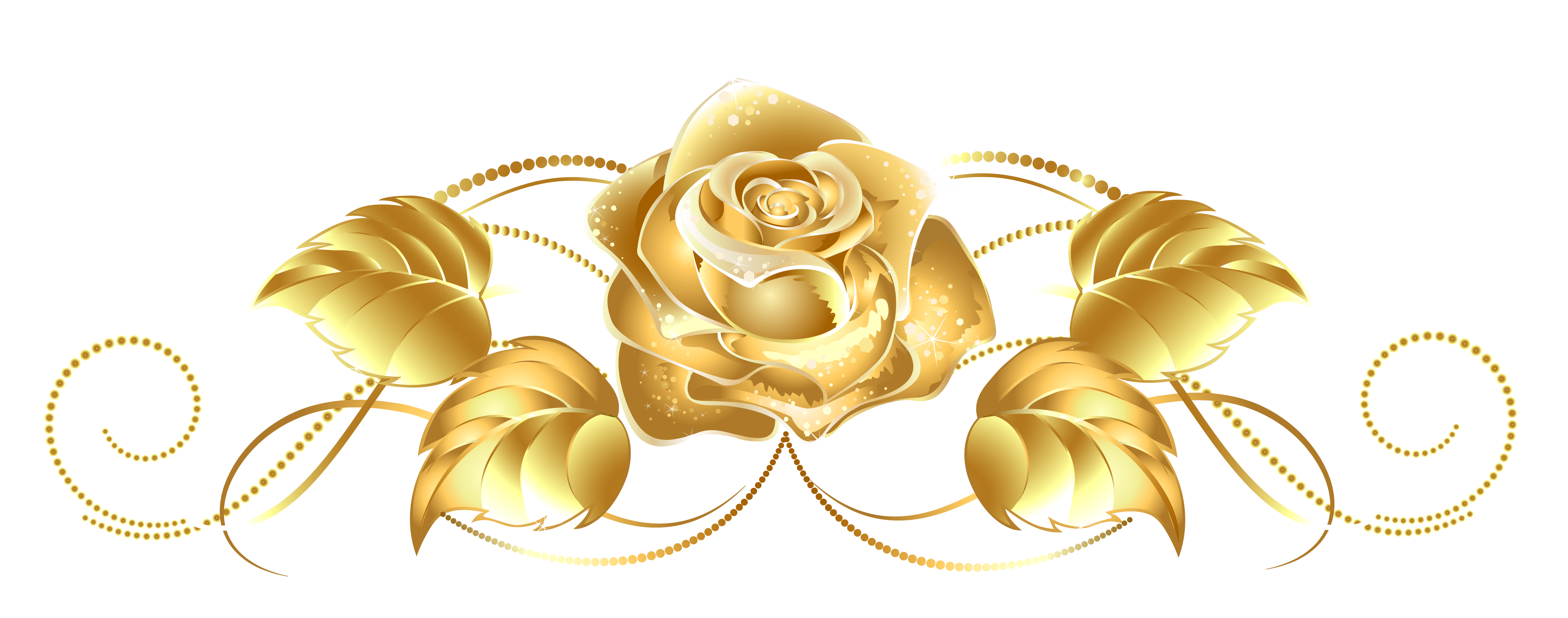 Gold Floral Border Png