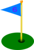 blue flag, golf sport clipart #41374