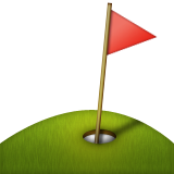 golf flag with hole on green grass clipart #41400