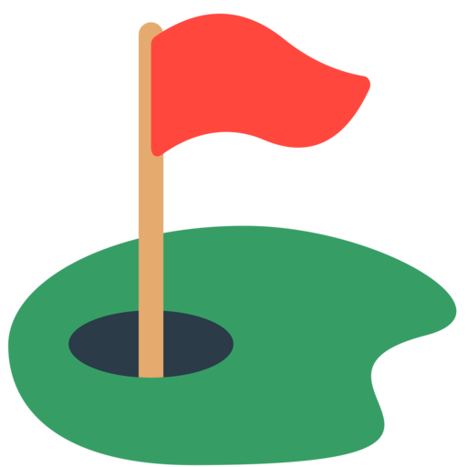 golf flag emoji, flat icon #41390