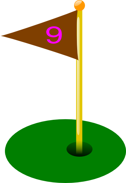 golf flag hole 9 number clip art #41368