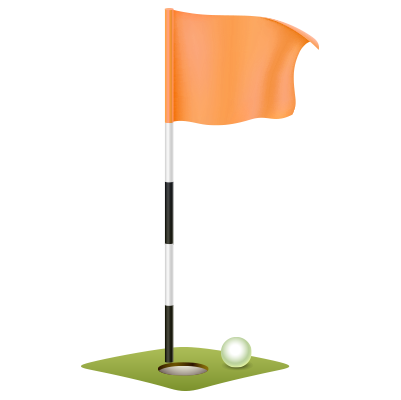 golf flag with pole maps and flags icon #41378