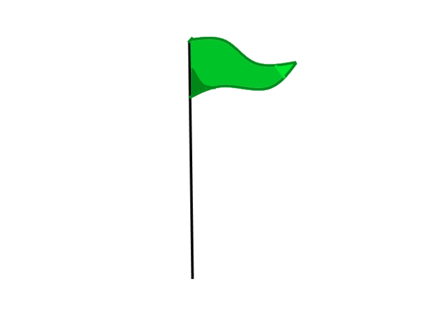 Transparent golf flag object image 41376