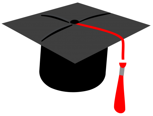 graduation cap black and red png transparent image #34199