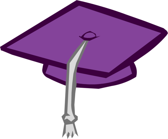 image purple graduation cap club penguin wiki #34210