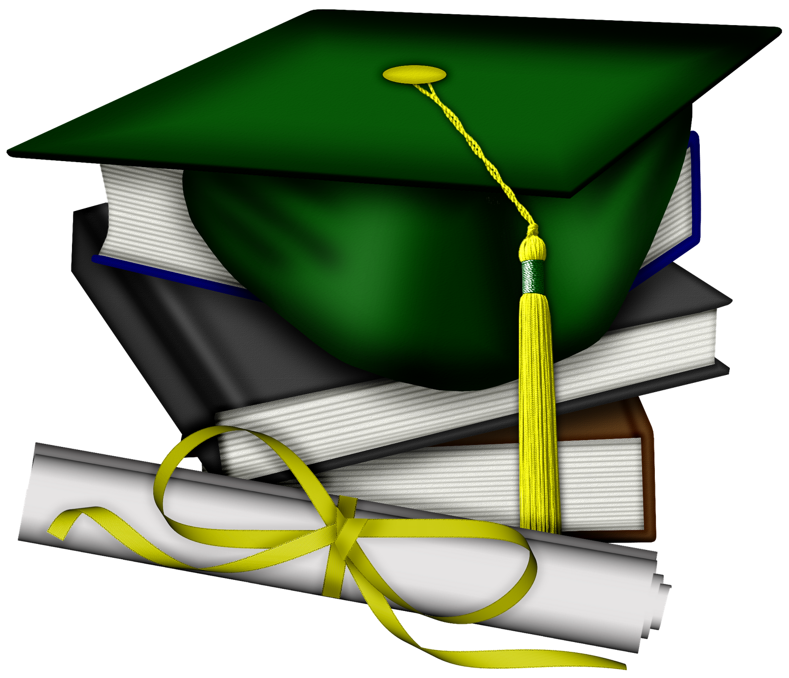 graduation cap green with books graduation graphics #34234