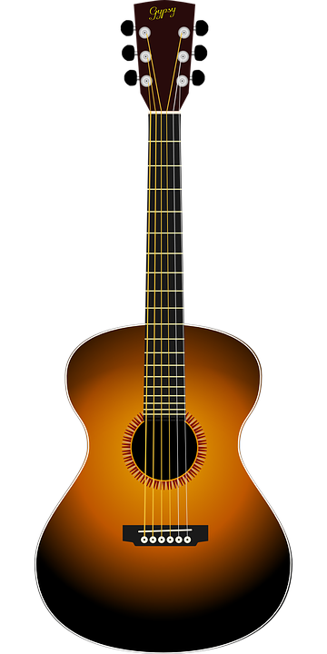 acoustic guitar vector graphic pixabay #12866