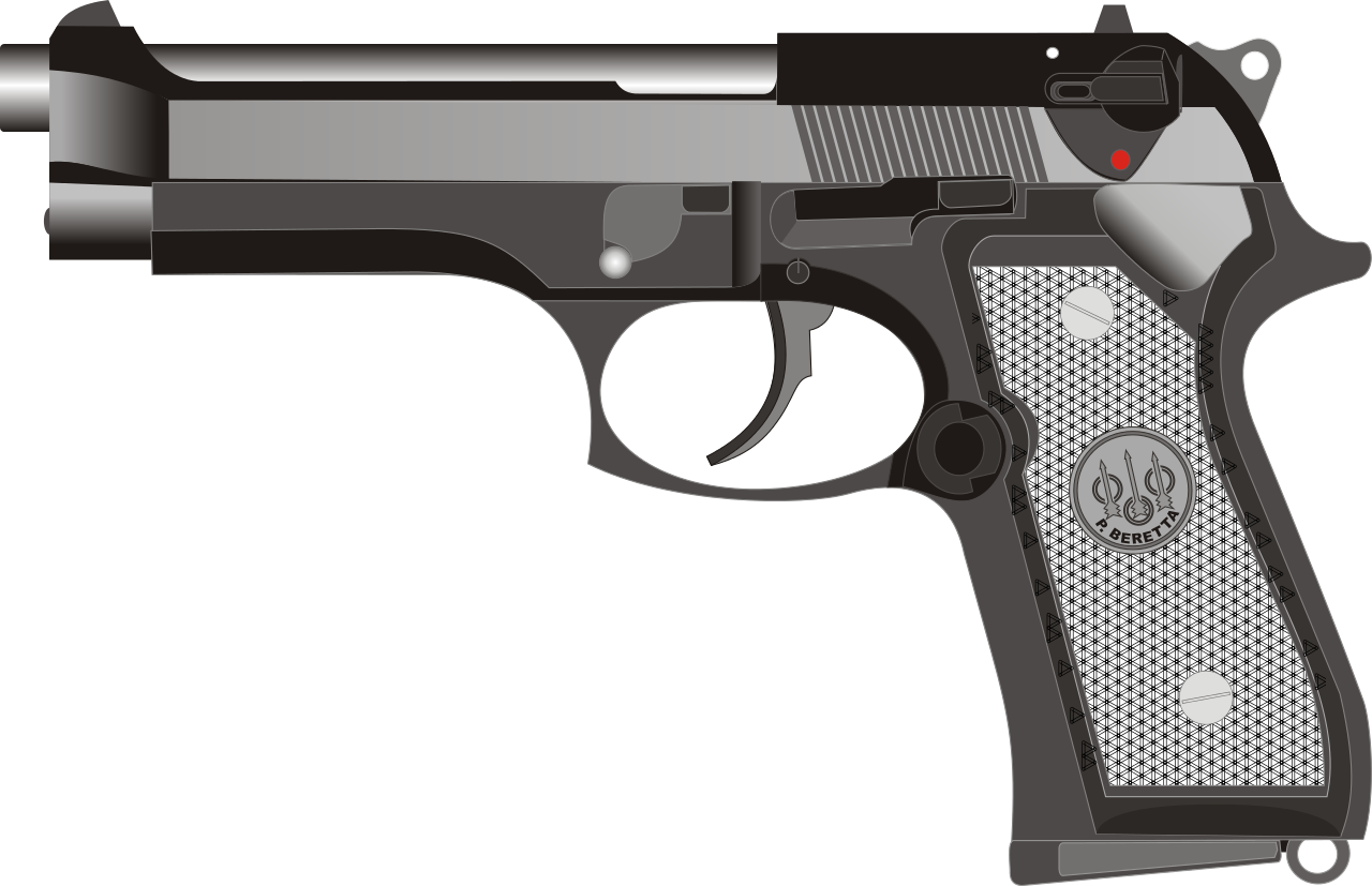 gun, file beretta vector svg wikimedia commons #14049