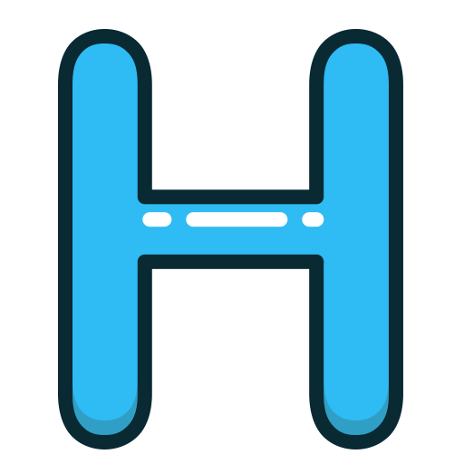 h letter blue letter alphabet letters icon #36976