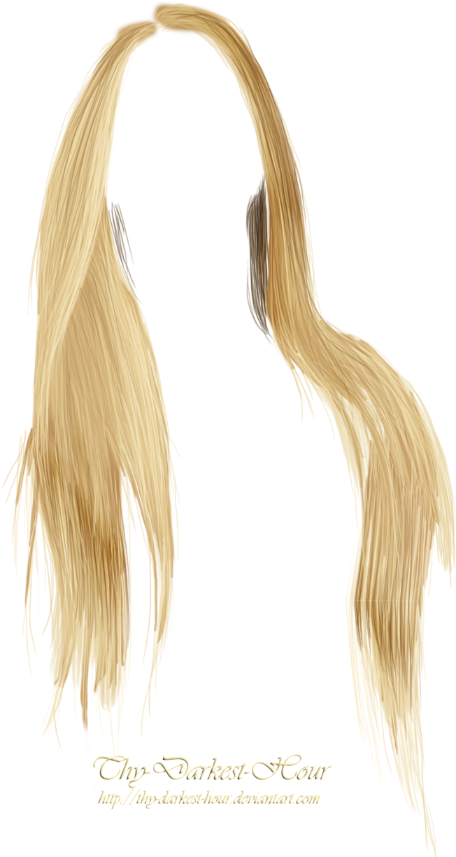 photo editing material blond hair transparent background