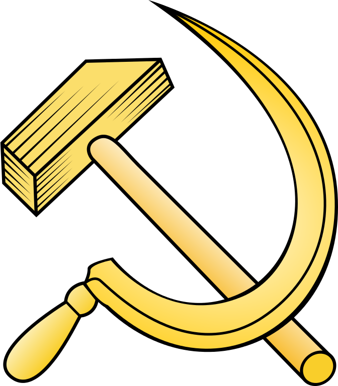 golden hammer and sickle transparent image #26400