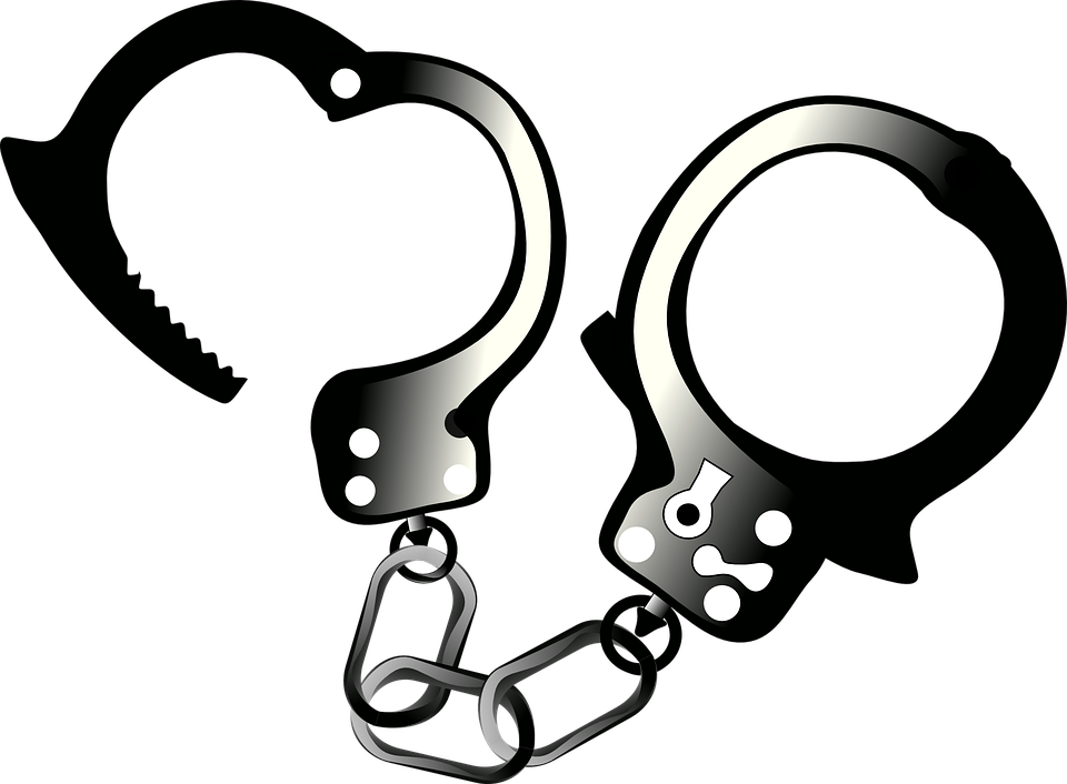 handcuffs cuffs arrest vector graphic pixabay #29571