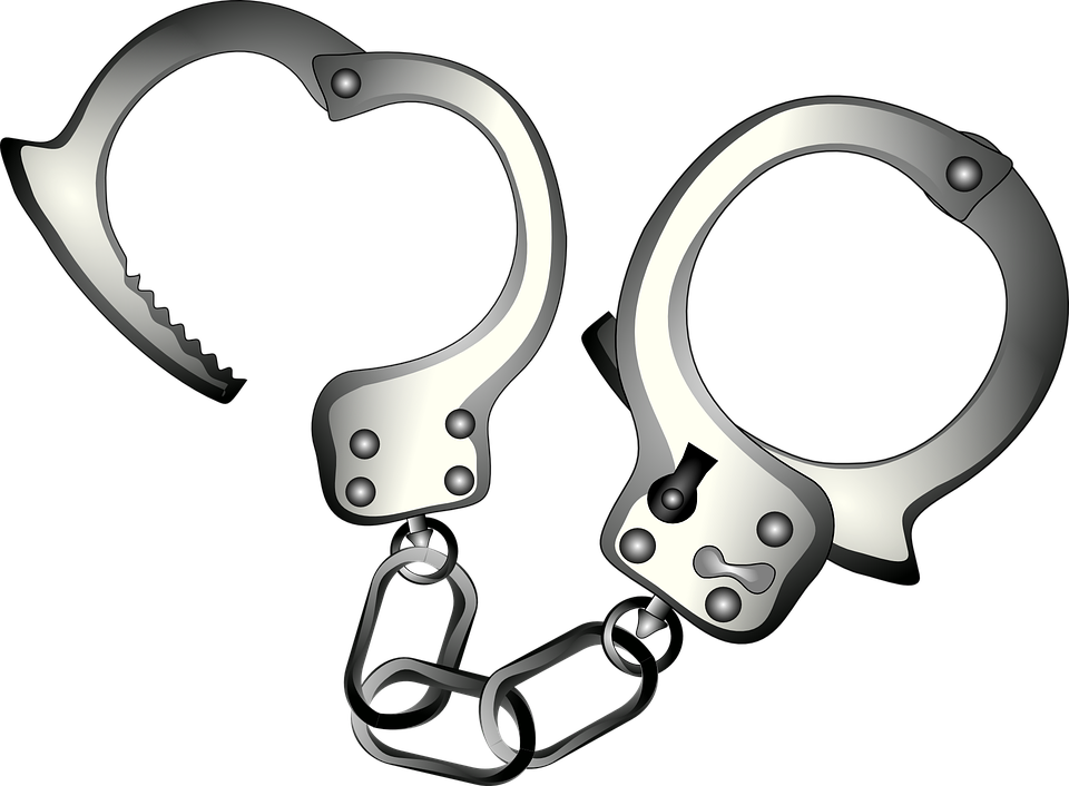 handcuffs jail prison vector graphic pixabay #29559