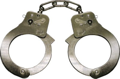 handcuffs for criminals, police accessory png #29593