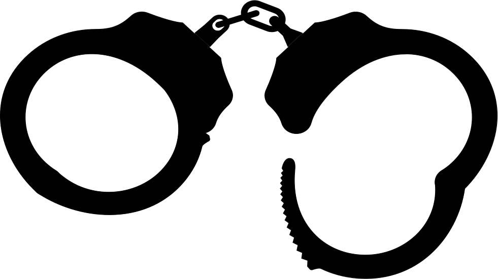 handcuffs black drawing clipart #29612