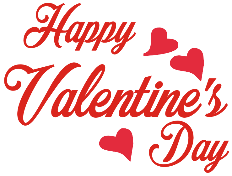 happy valentines day decorative texts clipart transparent #18368