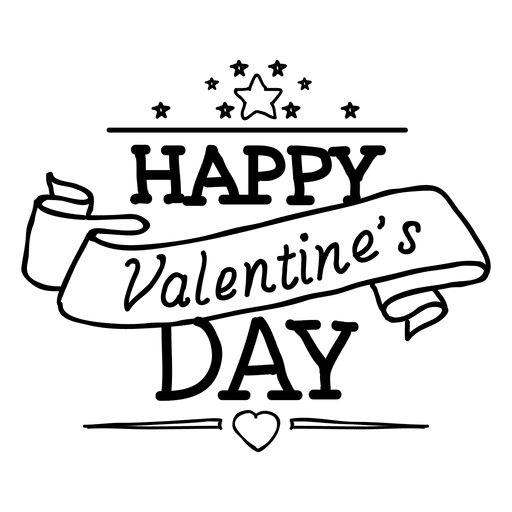 happy valentines day ribbon transparent png svg vector #18325