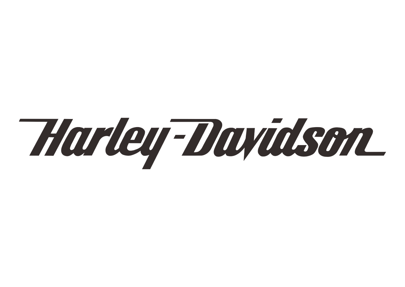 harley davidson text png logo vector black white #4929