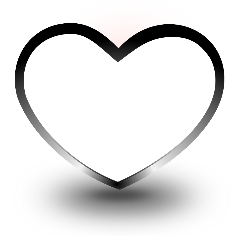 black and white heart images download clip art #27645